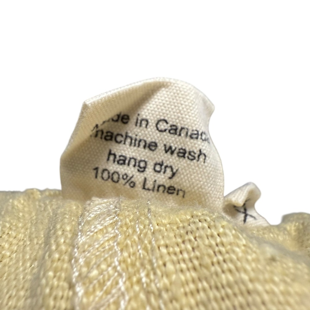 Shelter | Eva Shorts in Butter Yellow 100% Linen Elastic Waist Size XL - Picture 11 of 15